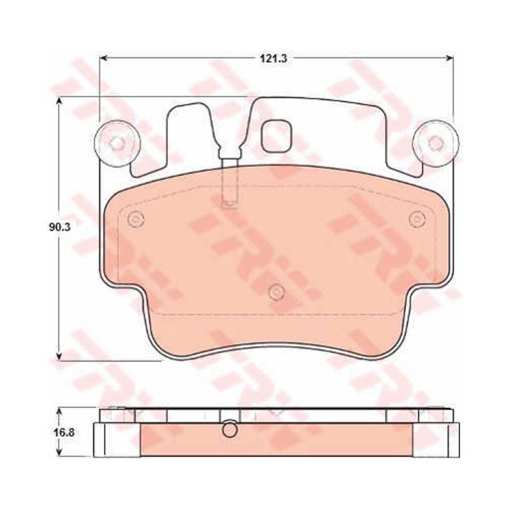 Fékbetét készlet, tárcsafék TRW GDB1742