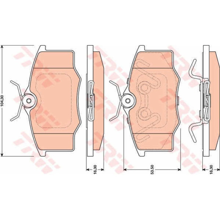 Fékbetét készlet, tárcsafék TRW GDB1759