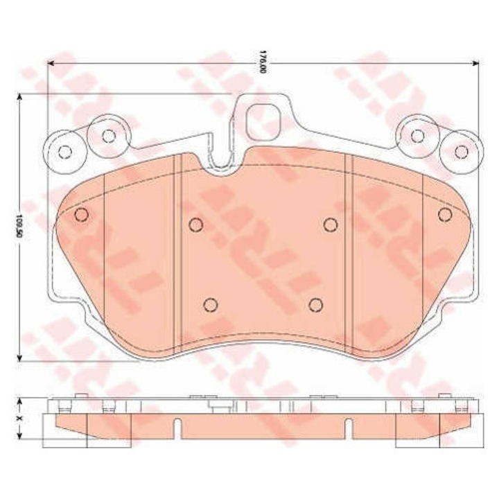 Fékbetét készlet, tárcsafék TRW GDB1764