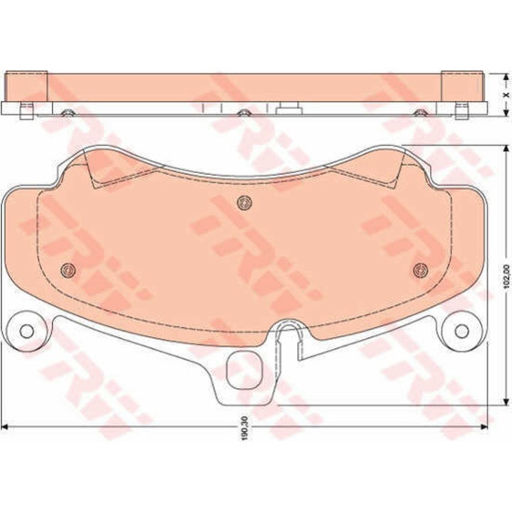 Fékbetét készlet, tárcsafék TRW GDB1779