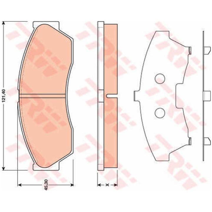 Fékbetét készlet, tárcsafék TRW GDB1796