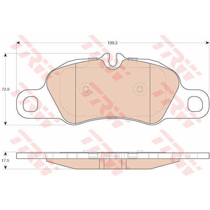 Fékbetét készlet, tárcsafék TRW GDB1990