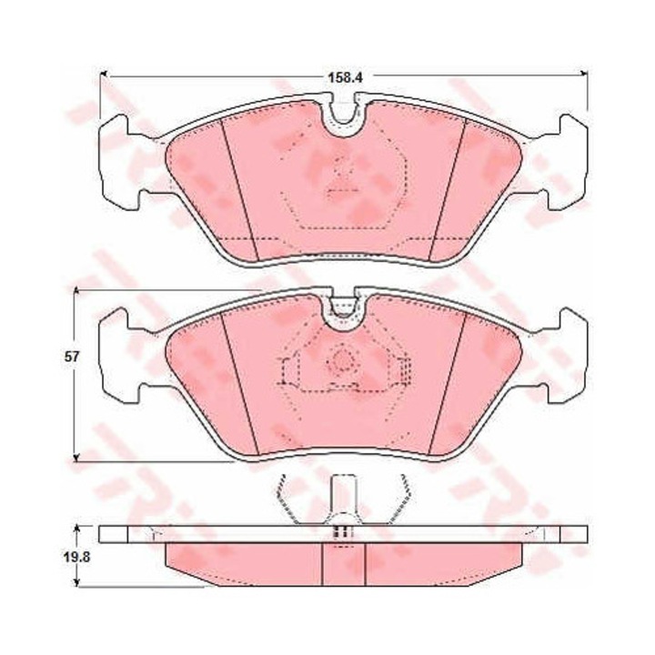 Fékbetét készlet, tárcsafék TRW GDB298