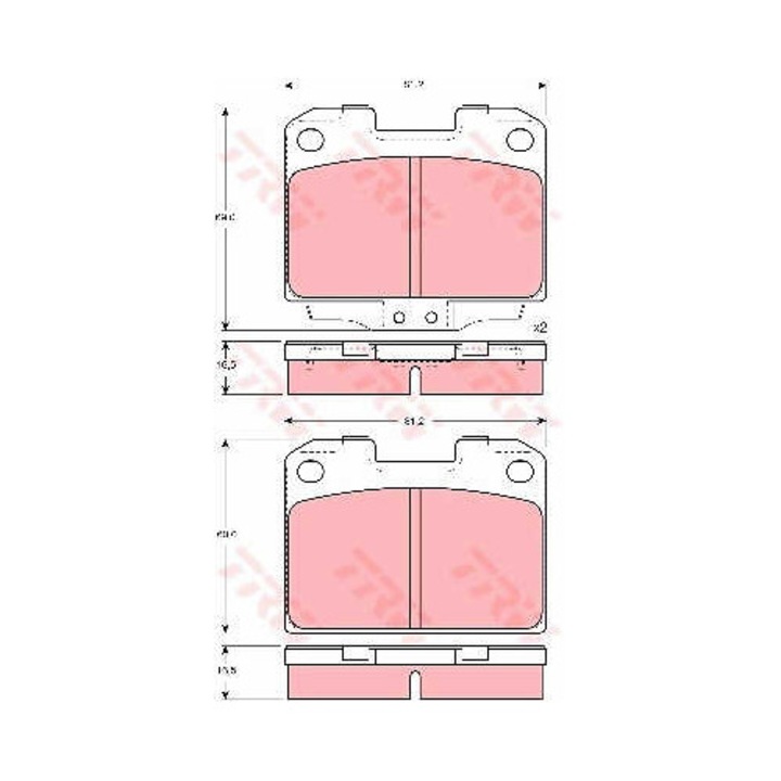 Fékbetét készlet, tárcsafék TRW GDB3104