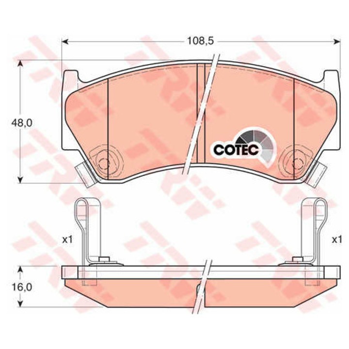 Fékbetét készlet, tárcsafék TRW GDB3180