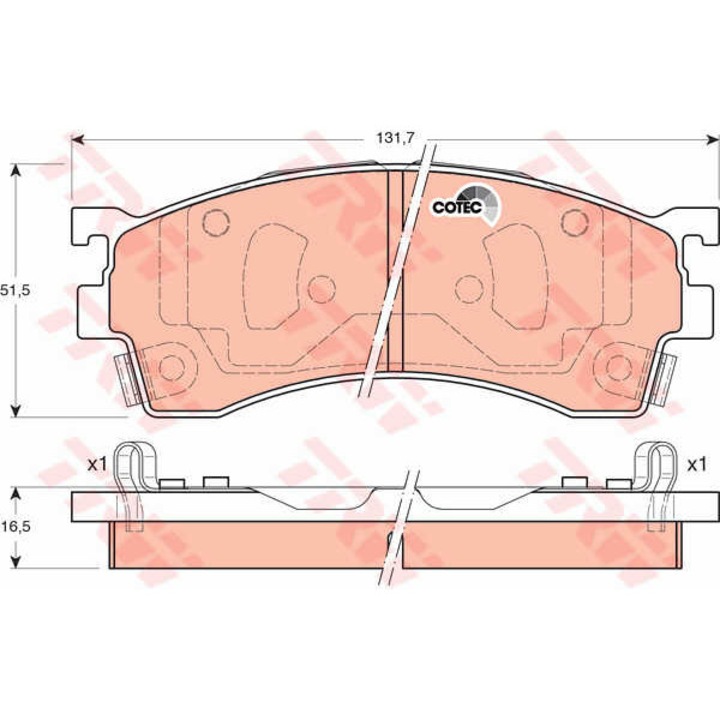 Fékbetét készlet, tárcsafék TRW GDB3192