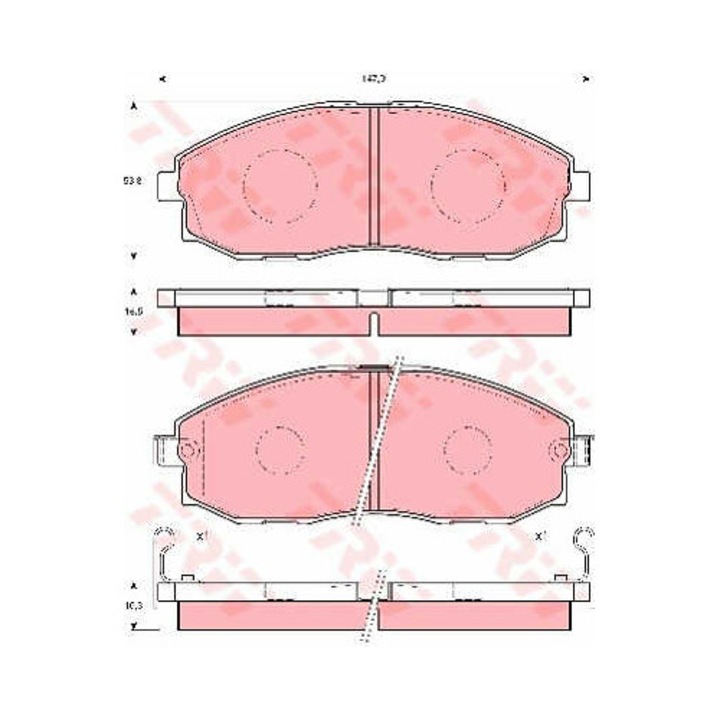 Fékbetét készlet, tárcsafék TRW GDB3201