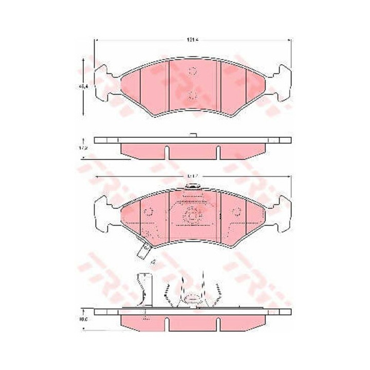 Fékbetét készlet, tárcsafék TRW GDB3224