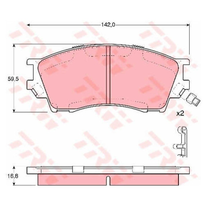 Fékbetét készlet, tárcsafék TRW GDB3230