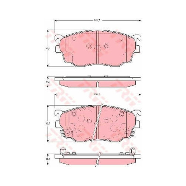 Fékbetét készlet, tárcsafék TRW GDB3253