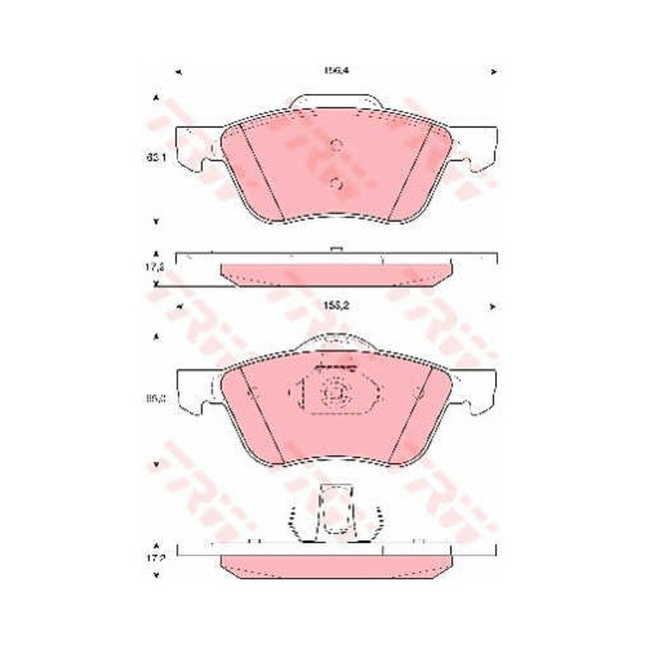 Fékbetét készlet, tárcsafék TRW GDB3272