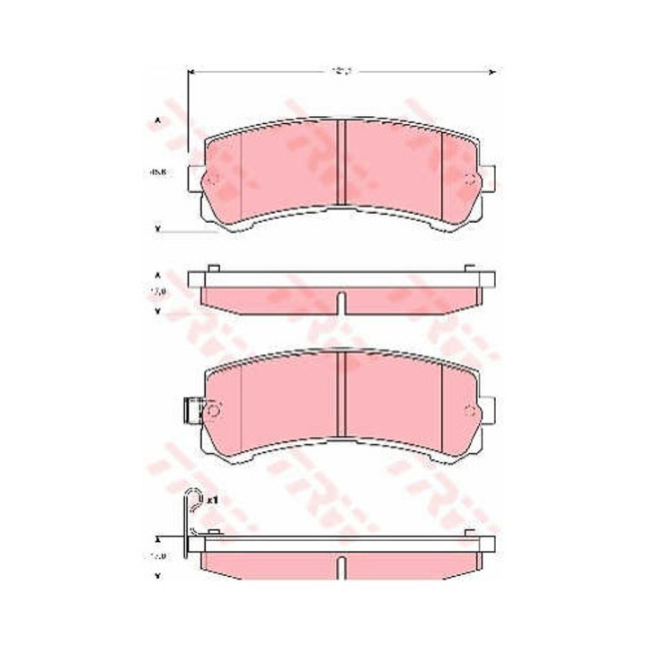 Fékbetét készlet, tárcsafék TRW GDB3362