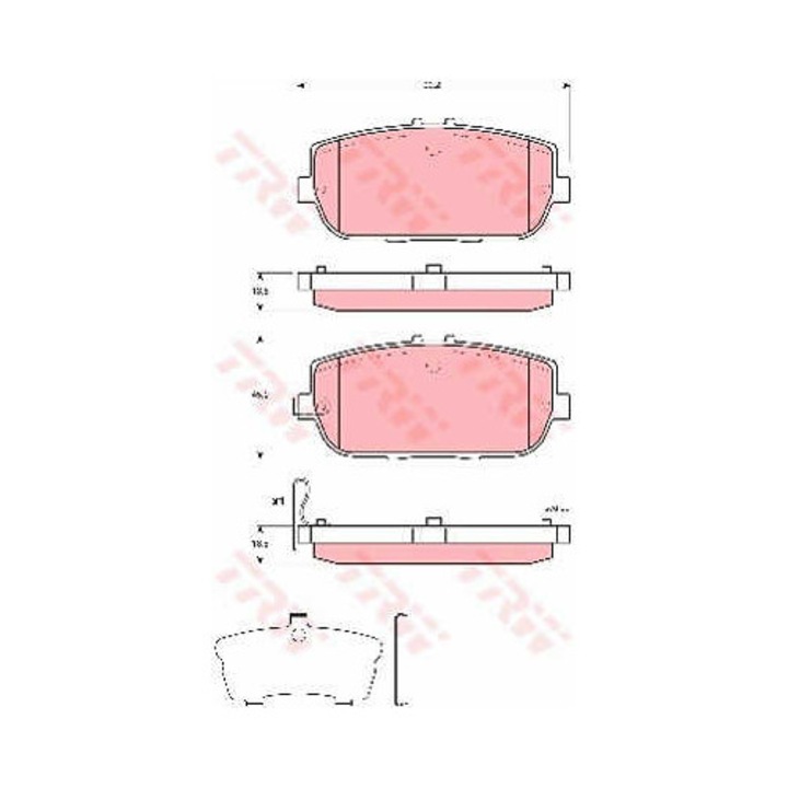 Fékbetét készlet, tárcsafék TRW GDB3402