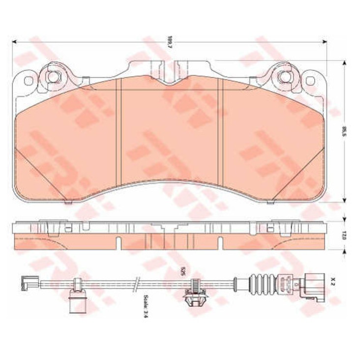 Fékbetét készlet, tárcsafék TRW GDB3506