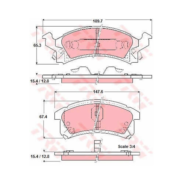 Fékbetét készlet, tárcsafék TRW GDB4002