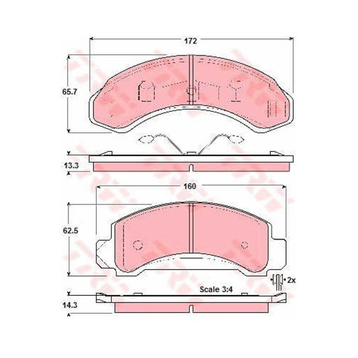 Fékbetét készlet, tárcsafék TRW GDB4004