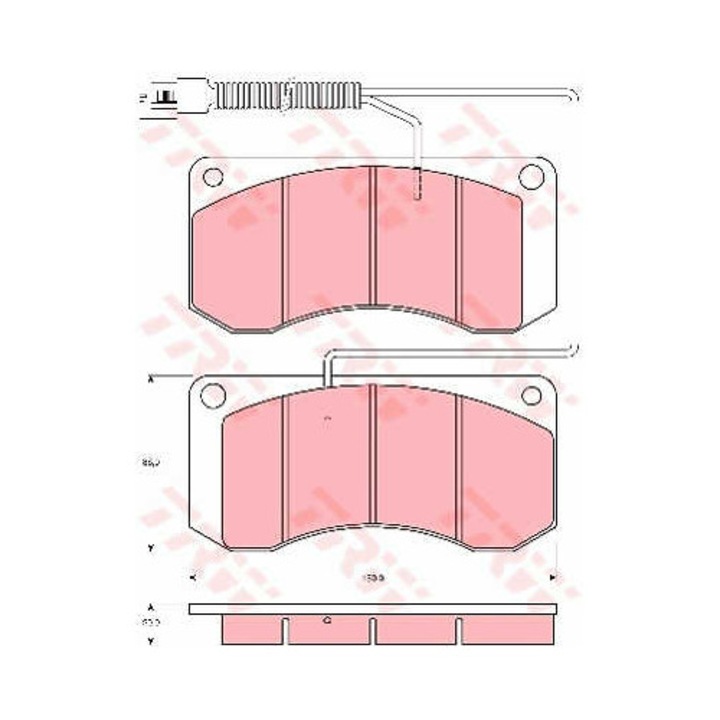 Fékbetét készlet, tárcsafék TRW GDB5052