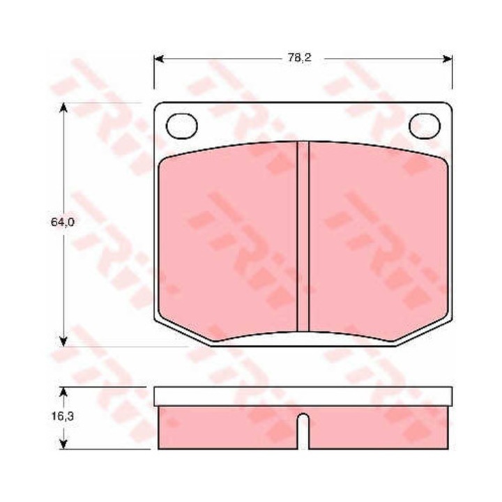 Fékbetét készlet, tárcsafék TRW GDB637