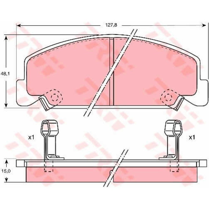 Fékbetét készlet, tárcsafék TRW GDB764