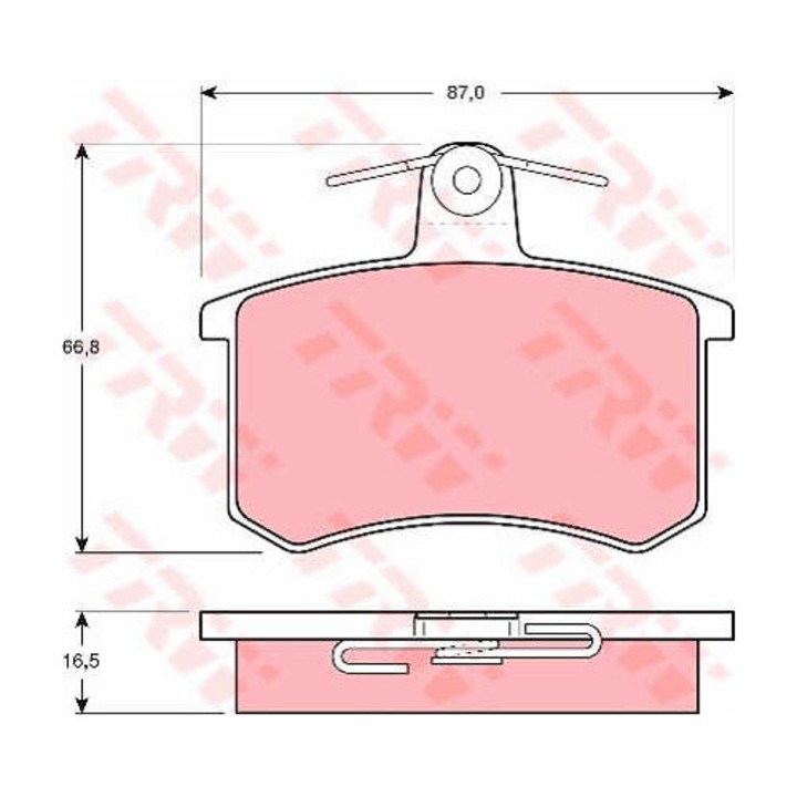 Fékbetét készlet, tárcsafék TRW GDB814