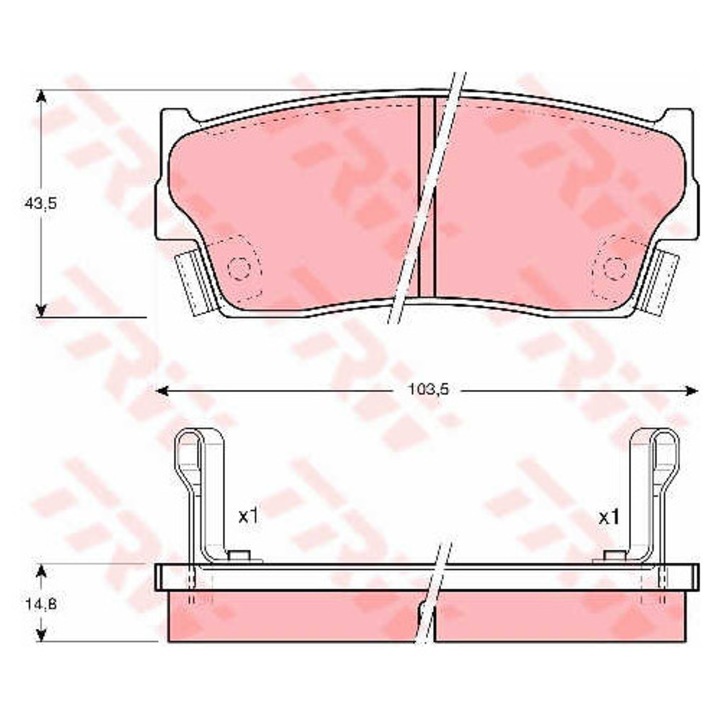 Fékbetét készlet, tárcsafék TRW GDB885