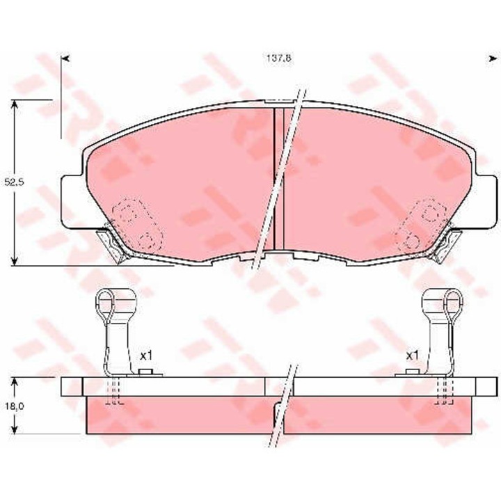 Fékbetét készlet, tárcsafék TRW GDB894