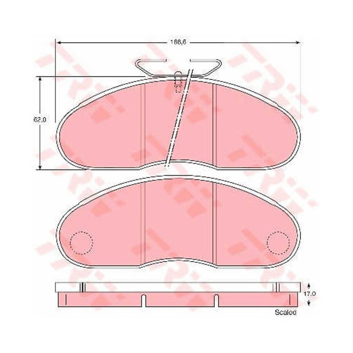 Fékbetét készlet, tárcsafék TRW GDB948