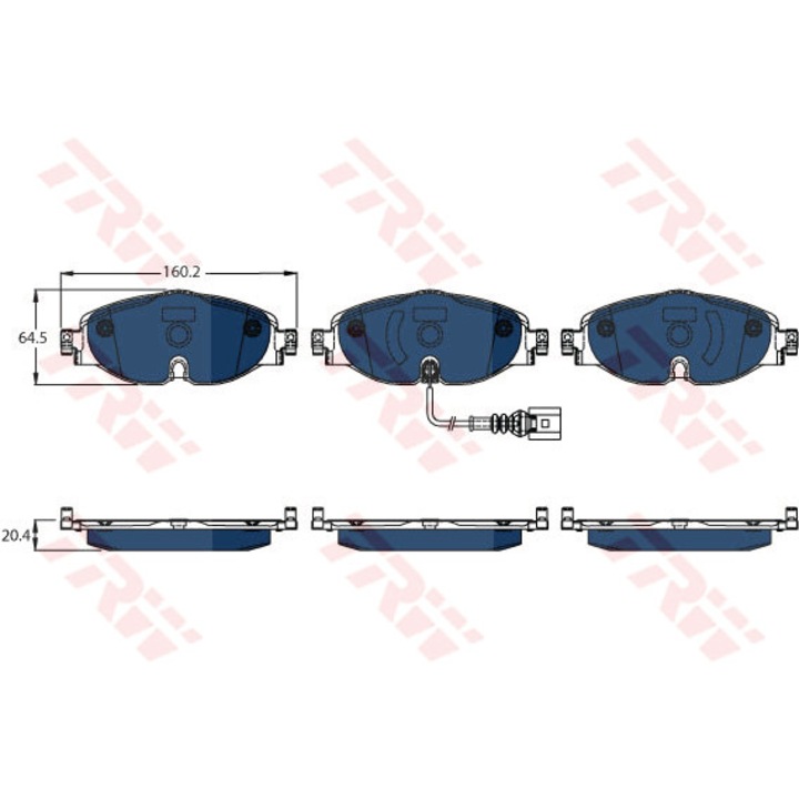 Fékbetét készlet, tárcsafék TRW GDB1956BTE