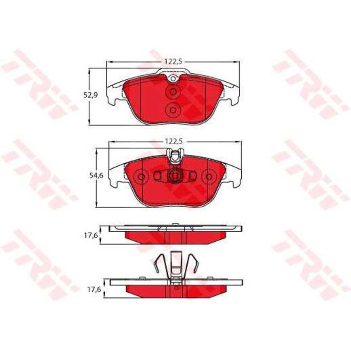 Fékbetét készlet, tárcsafék TRW GDB2051DTE