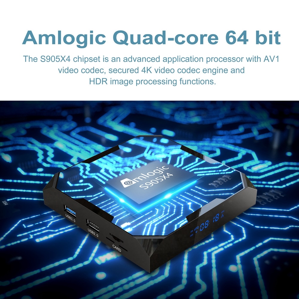 X96 Max+ Ultra 4GB+32GB Amlogic S905X4 8K Smart TV BOX Android 11.0 ...
