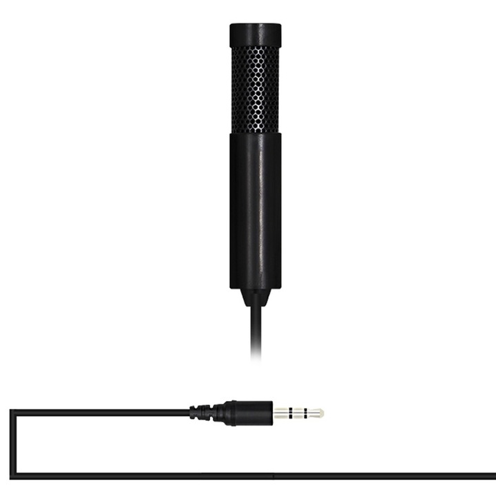 Microfon condensator, Generic, Negru, 3.5mm, 1.5m, Compatibil cu PC/Mac, Pentru emisiuni live/KTV