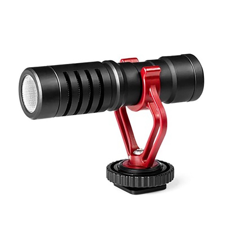 Microfon condenser MM1 cu reducere inteligenta a zgomotului pentru interviuri live, inregistrari, pentru telefon mobil / camera foto DSLR / camera video (Negru)