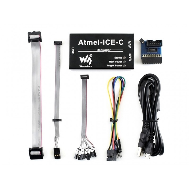 Modul de dezvoltare Atmel-ICE-C, programare si depanare microcontrolere Atmel SAM/AVR, 1.62-5.5V, USB
