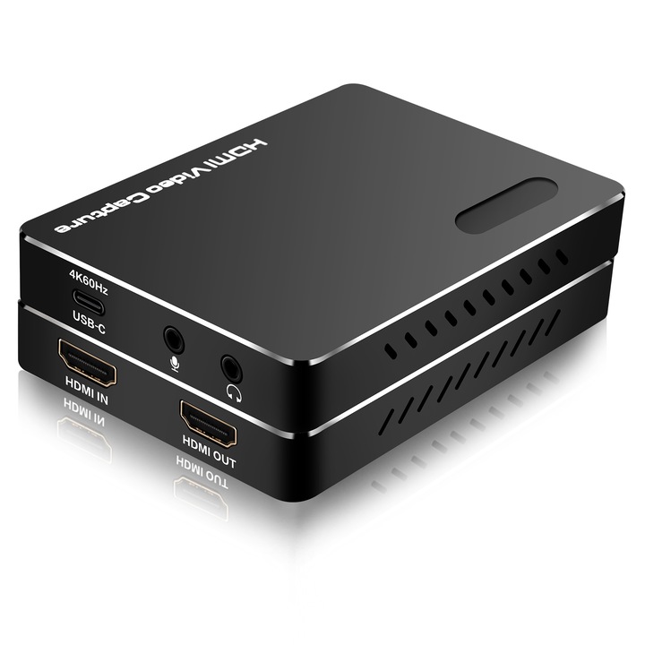 Card de captura video HDMI 4K, Generic, USB 3.2, 4K60Hz, plug and play