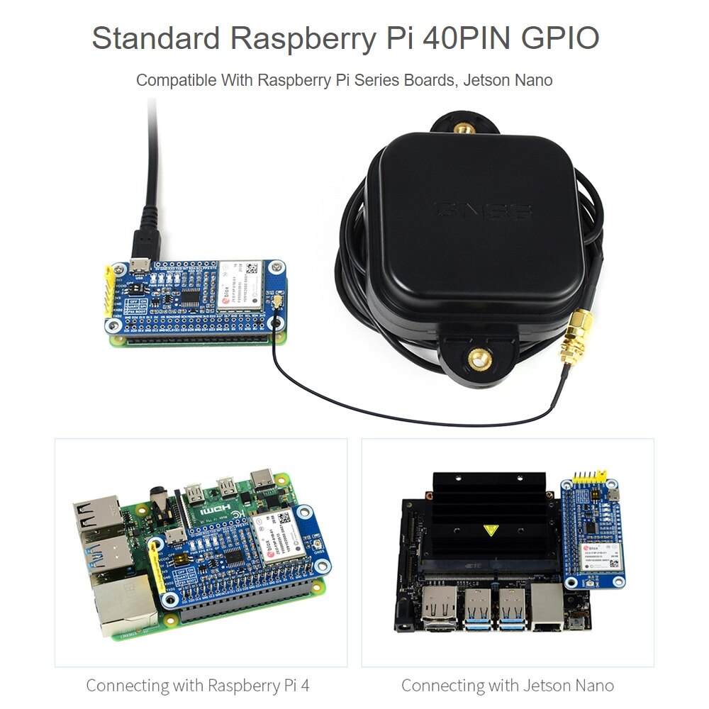 Modul GPS-RTK ZED-F9P pentru Raspberry Pi, precizie la nivel de