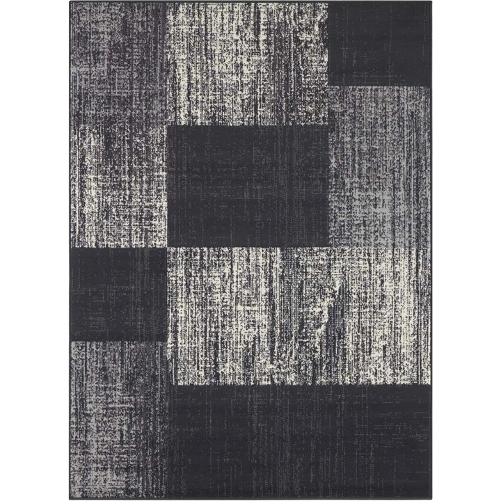 Covor, Tapesoli, Acp X Bc335, 180 x 260 cm, Fabricat Din Polipropilen, Compatibil Cu Incalzirea Prin Pardoseala, Certificat: Oeko, Tex Standard 100, Ideal Pentru Multe Incaperi, Negru, Gri