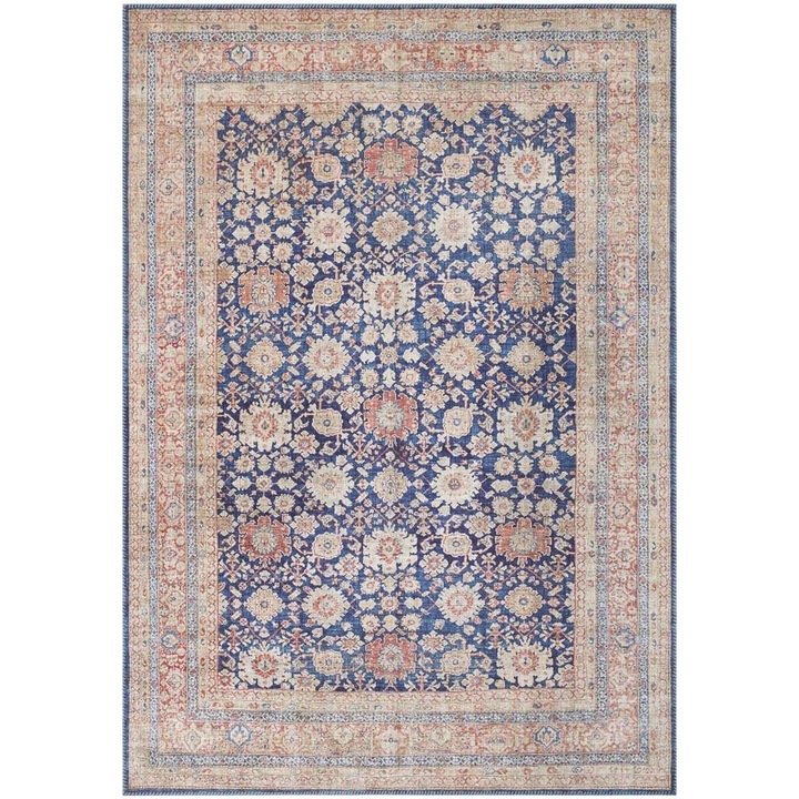 Covor Clasic, Nouristan, Mahal, 200 cm x 290 cm, Forma Dreptunghiulara, Tip Tesut Plat, Certificat Oeko-Tex Standard 100, Material 100% Poliester, Albastru Inchis