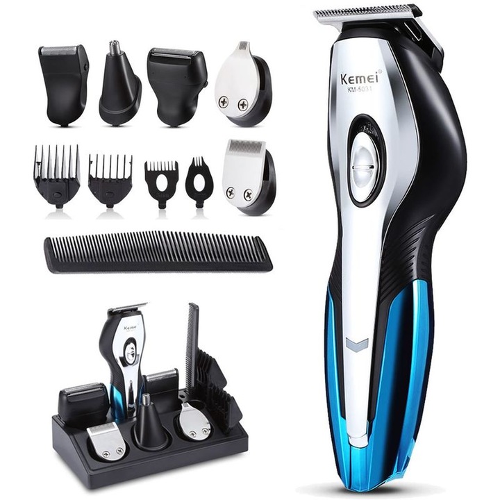 Aparat de tuns 11 in 1, cu acumulator, accesorii incluse