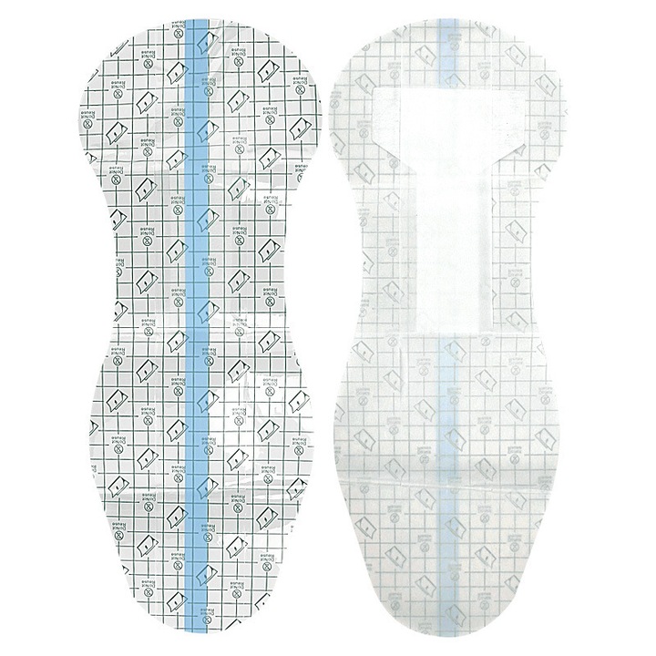 Plasturi waterproof pentru femei, set de 5 bucati, cu miez din bumbac, transparent