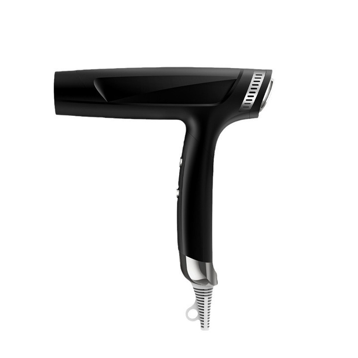 Сешоар, 1600W, топъл и студен въздух, отрицателни йони, сгъваем, ергономичен дизайн, преносим, черен