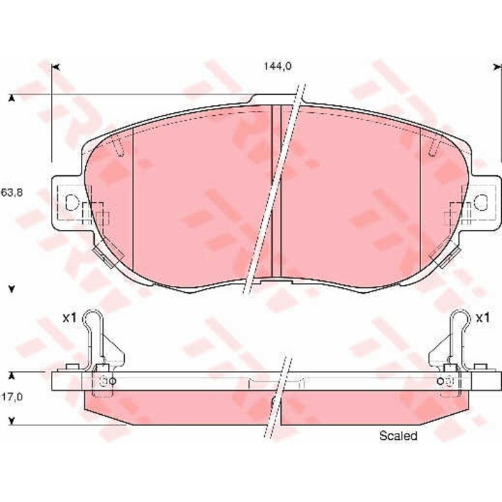 Fékbetét készlet, tárcsafék TRW GDB3235