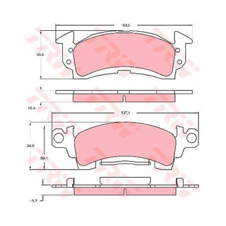 Fékbetét készlet, tárcsafék TRW GDB742