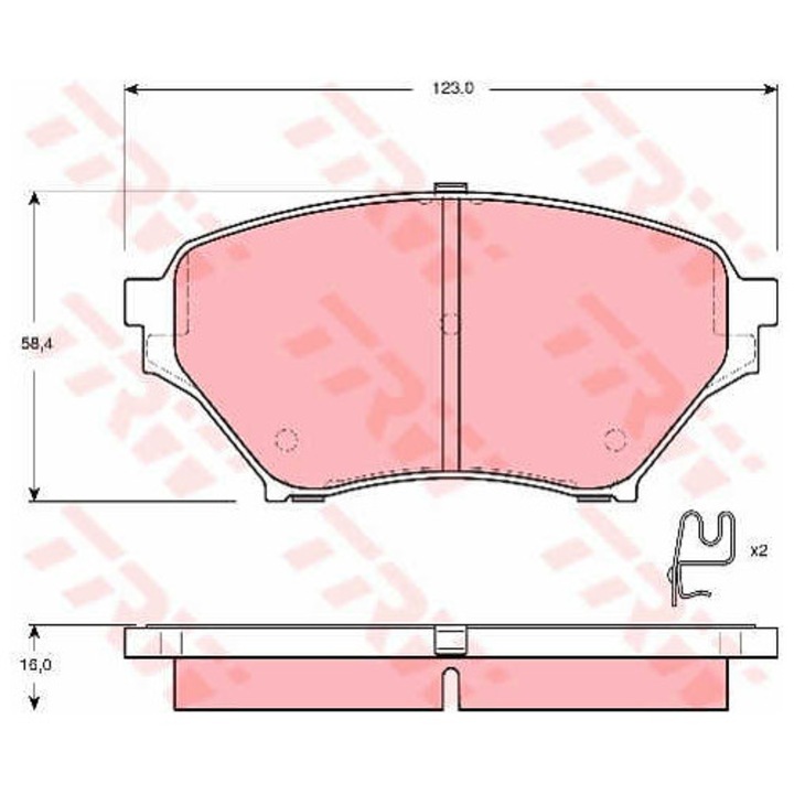 Fékbetét készlet, tárcsafék TRW GDB3302
