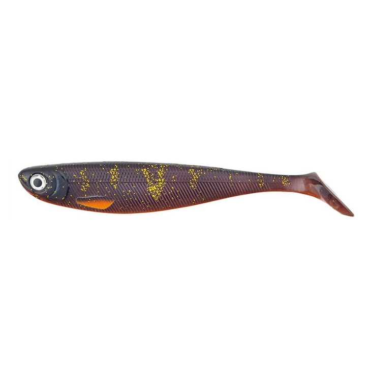 Set 3 buc Shad Konger Power Pike 14.5cm, 17g, 010 Gold Tea, pentru pescuitul la stiuca, somn sau salau