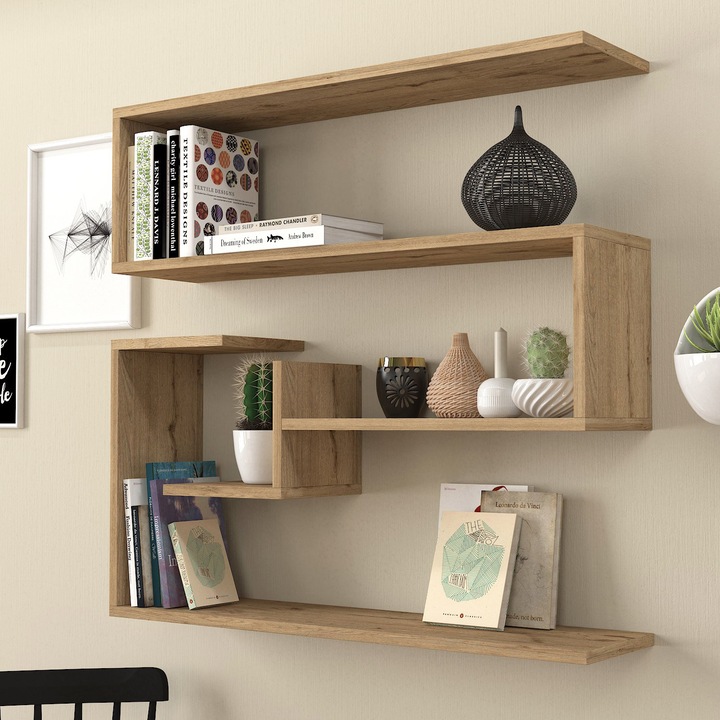 Etajeră de Perete, UnicUtil, Crem, 90x22x87cm