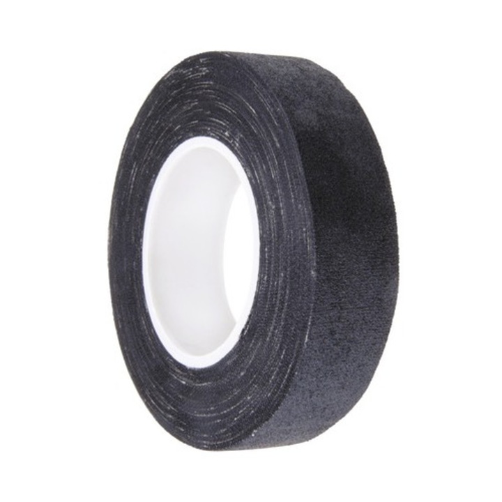 Banda adezivă textilă F6910, rezistentă la apă și radiatii UV, neagră, 19mm x 10m