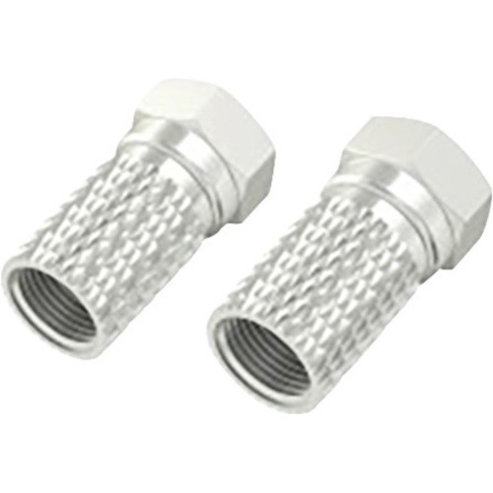 Mufe F pentru cablu coaxial, 2 bucati, 5mm