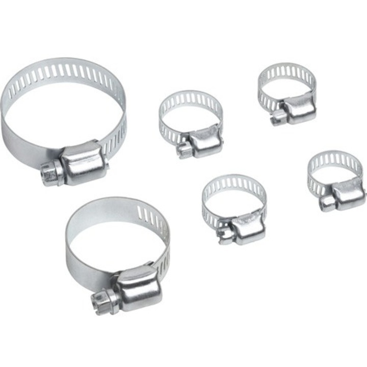 Set coliere pentru furtun 6 piese, otel, 6x45mm