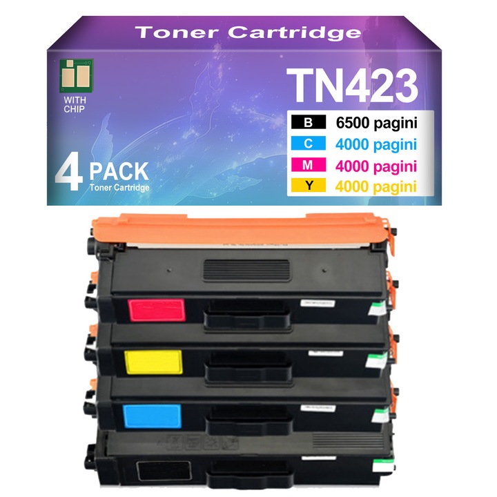 Set de 4 Cartuse Toner Compatibile, I-Sensys, Multicolor