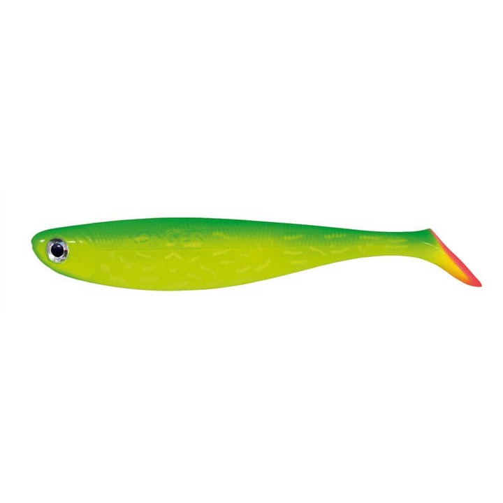 Set 3 buc Shad Konger Power Pike 17.5cm, 30g, 007 Green Lemon, pentru pescuitul la stiuca, somn sau salau